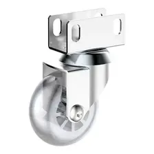 4 Roda Rodinha Anti Risco Silicone 50mm Chapa U 16mm 160kg Foto mini 3