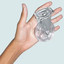 4 Roda Rodízio Rodinha Silicone Anti Risco 75mm 200kg Foto mini 3