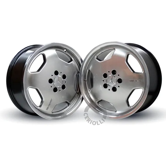 4 Rodas Amg Monoblock Aro 18 2 Talas 5x112 Et30/35 Cor Prata Diamantada Foto 1