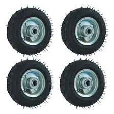 4 Rodas Aro 6x2 C/ Câmara E Pneu Para Carrinho De Carga Foto  mini 1