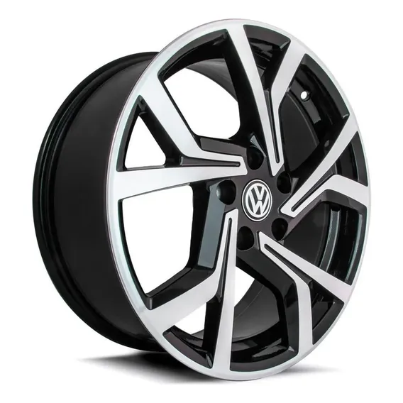 4 Rodas Golf Gti Aro 17 5x112 Golf Tsi Fusca Tsi R94 + Bicos Cor Preta Diamantada 5x100 Foto 1