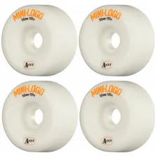 4 Rodas Mini Logo 55mm 101a A-cut Branca + Abec 7 + Espaçado Foto mini  2