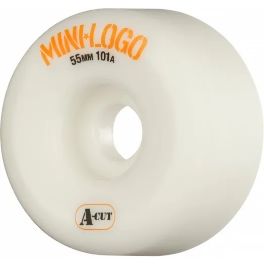 4 Rodas Mini Logo 55mm 101a A-cut Branca + Abec 7 + Espaçado Foto 1
