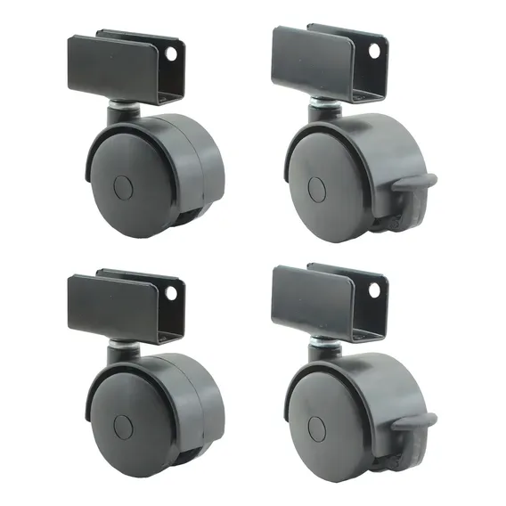 4 Rodinha Para Berço RodÃzio Para Móveis Chapa U 15mm Foto 1