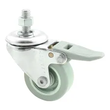 4 RodÃzio Anti Risco Parafuso Espiga 3/8 Freio 50mm 320kg Foto mini 4
