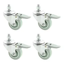 4 RodÃzio Anti Risco Parafuso Espiga 3/8 Freio 50mm 320kg Foto mini 1