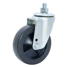 4 Rodízio Espiga 412 Roda Bucha Carrinho Supermercado 300kg Foto mini  3