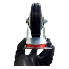4 RodÃzio Giratório Borracha C/ Trava 4 Pol 100mm Beltools Foto mini 3