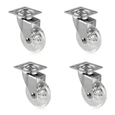 4 Rodízio Giratório Gel 50mm Silicone Roda Sem Trava Foto  mini 1