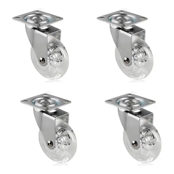 4 Rodízio Giratório Gel 50mm Silicone Roda Sem Trava Foto 1