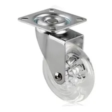 4 Rodízio Giratório Gel 75mm Silicone Roda Sem Trava Foto mini  2