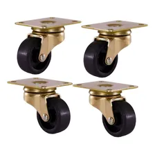 4 Rodizio Girat贸rio Para Freezer Zamac 41mm Roda Nylon 500kg Foto mini 1