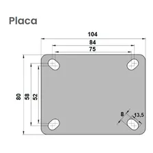 4 Rodizios Giratório 3'' Com Placa E Freio Pu 510kg - Colson Foto mini 4