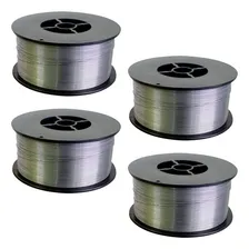 4 Rolos Arames Revestidos S/ Gás 0,8mm Total 4 Kg V8 Brasil Foto mini 1