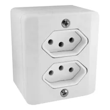 4 Tomada Dupla 10amp + 3 Tomada 20a Radial C/ Caixa Externa Cor Branco Foto  mini 1