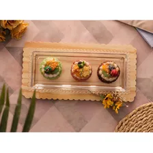 4 Travessas Retangulares Bandeja Petisqueira Cristal Pearl W Foto mini  3