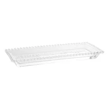 4 Travessas Retangulares Bandeja Petisqueira Cristal Pearl W Foto mini 4