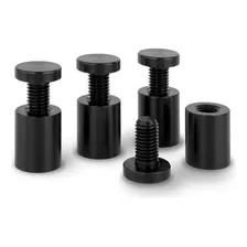 4 Unid Prolongador Extensor Suporte Vidro Preto 25x25 Painel Foto mini 2