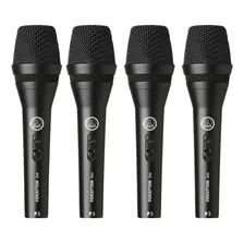 4 Unidade De Microfones Profissionais Dinâmico P3s Akg Som Cor Preto Foto  mini 1