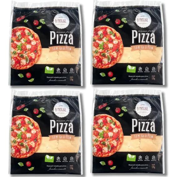 4 Unidades Massa Pizza (sem Glúten, Leite, Açúcar) E Vegana Foto 1