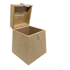 4 Urna Caixa De Sugestão Em Mdf Com Fecho Cadeado Cofre Foto mini  2