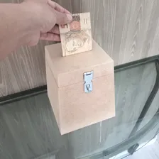 4 Urna Caixa De Sugestão Em Mdf Com Fecho Cadeado Cofre Foto mini  3