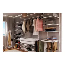 4 Varal Modular Closet Lavanderia 60x50cm Cremalheira Branco Foto mini 2