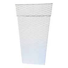 4 Vasos Decorativo 10l Rattan Variação Marrom Ou Branco Foto mini 3