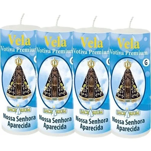 4 Velas Votivas Imagem Nossa Senhora Aparecida Premium Foto 1
