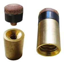 4 Virolas De Rosca De Metal Com Sola Para Taco De Sinuca Bilhar Snooker Virola Ponta 11mm Bilhares Mgk Foto mini  2