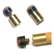 4 Virolas De Rosca De Metal Com Sola Para Taco De Sinuca Bilhar Snooker Virola Ponta 11mm Bilhares Mgk Foto mini  3