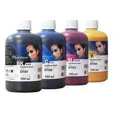 4 X 500ml Tinta Sublimatica Inktec Dti Pra Sistema De Bulk Tinta Kit 4 Cores - Frascos De 500ml Foto mini 1