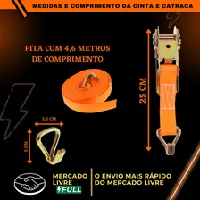 4 X Cinta Catraca De Amarração ATMAS 800kg Amarrar Carga 4,6 Metro Cor 4 Cinta Catraca 800kg Foto mini 2