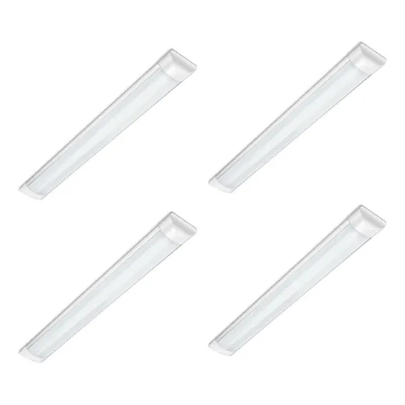 4 X Luminária Tubular Sobrepor Led Linear 20w 60cm 6500k Foto 1