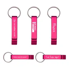 40 Chaveiro Abridor Garrafa Reto Personalizado À Laser Cor Rosa-chiclete Foto mini 2