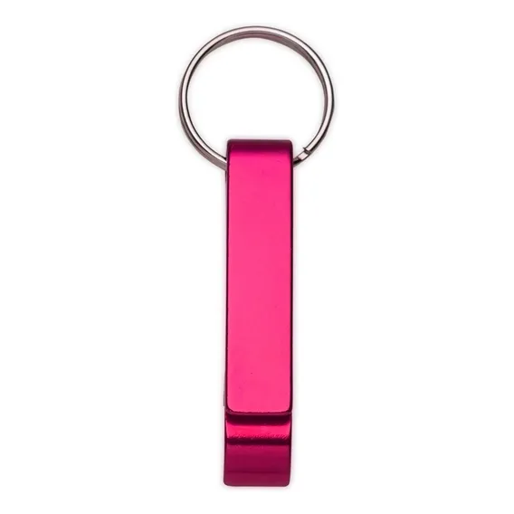 40 Chaveiro Abridor Garrafa Reto Personalizado À Laser Cor Rosa-chiclete Foto 1