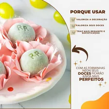 40 Forminha De Doces Para Casamento Festa Decoração Luxo Cor Rosa Candy Foto mini 2