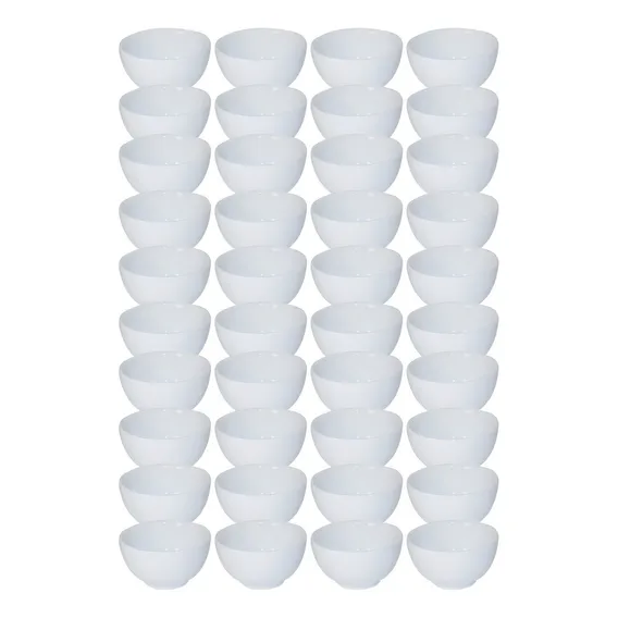 40 Mini Tigela Finger Patê Molho Doces 50ml 7 Cm Ref 270 Cor Branco Foto 1