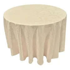 40 Toalhas De Mesa Jacquard Redonda Gigante Buffet 2,80m Ø Cor Palha Foto  mini 1
