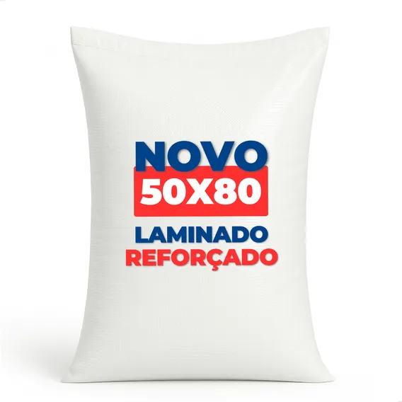 400 Sacos De Ráfia 50x80 Laminado Entulho Grão Adubo Cor Branco Foto 1