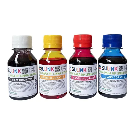 400ml De Tinta Para Hp Linha Vivera Fotográfica (corante) Foto 1