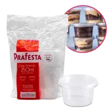 432un Pote Redondo Microondas/freezer Prafesta 250ml + Tampa Foto  mini 1