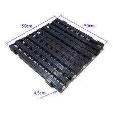 4pç Estrado Em Plástico/ Palete/ Pallet/ Pallets 50x50cm Cor Preto Marwell Foto mini 1