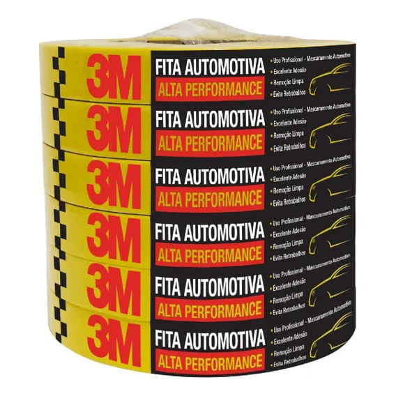 (4und) Fita Crepe Automotiva Alta Performance 18mmx40m 3m Foto 1