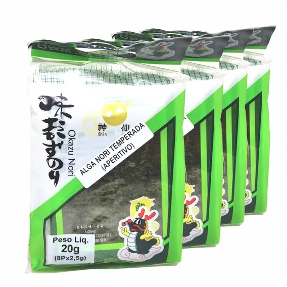 4x Alga Aperitivo Temp. Okazu Nori Shinsen 20g 8x9cm Foto 1