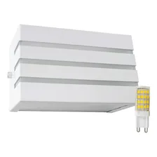 4x Arandela Frisada Luminária AlumÃnio + Led G9 5w St548 Estrutura Branco Luz Branco Quente 220v Foto mini 2