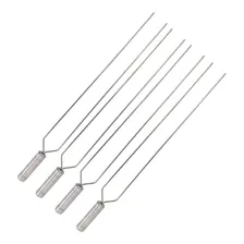 4x Espeto Duplo Inox 80cm Lâmina 6,2mm Espessura Não Enverga Foto mini 1