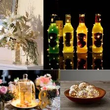 4x Fio Fada Cobre Cordão Luz 5m 50 Leds Pilhas Inclusas Foto mini 4