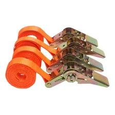 4x Kit Cinta Catraca Reforçada Amarração Carga Moto Barco Cor Laranja Foto mini 3