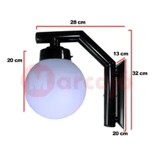 4x Lustre Arandela Globo De Polietileno 210 Preto 110v/220v Foto mini 2